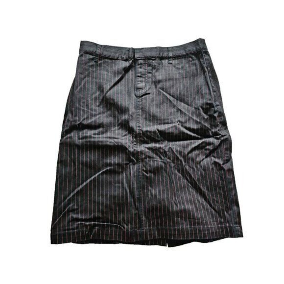 Vintage Emily the Strange Pinstripe Pencil Skirt, Black & Red, Size 7 - Picture 1 of 4